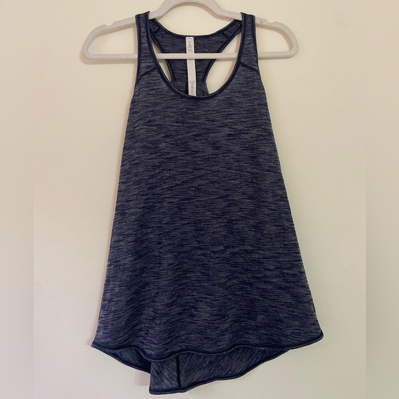 EUC Lululemon Heathered Blue Tank Top Size 8 - Picture 1 of 5